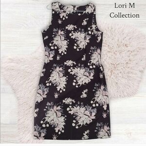 Lori M Collection Floral Shift Dress- Large